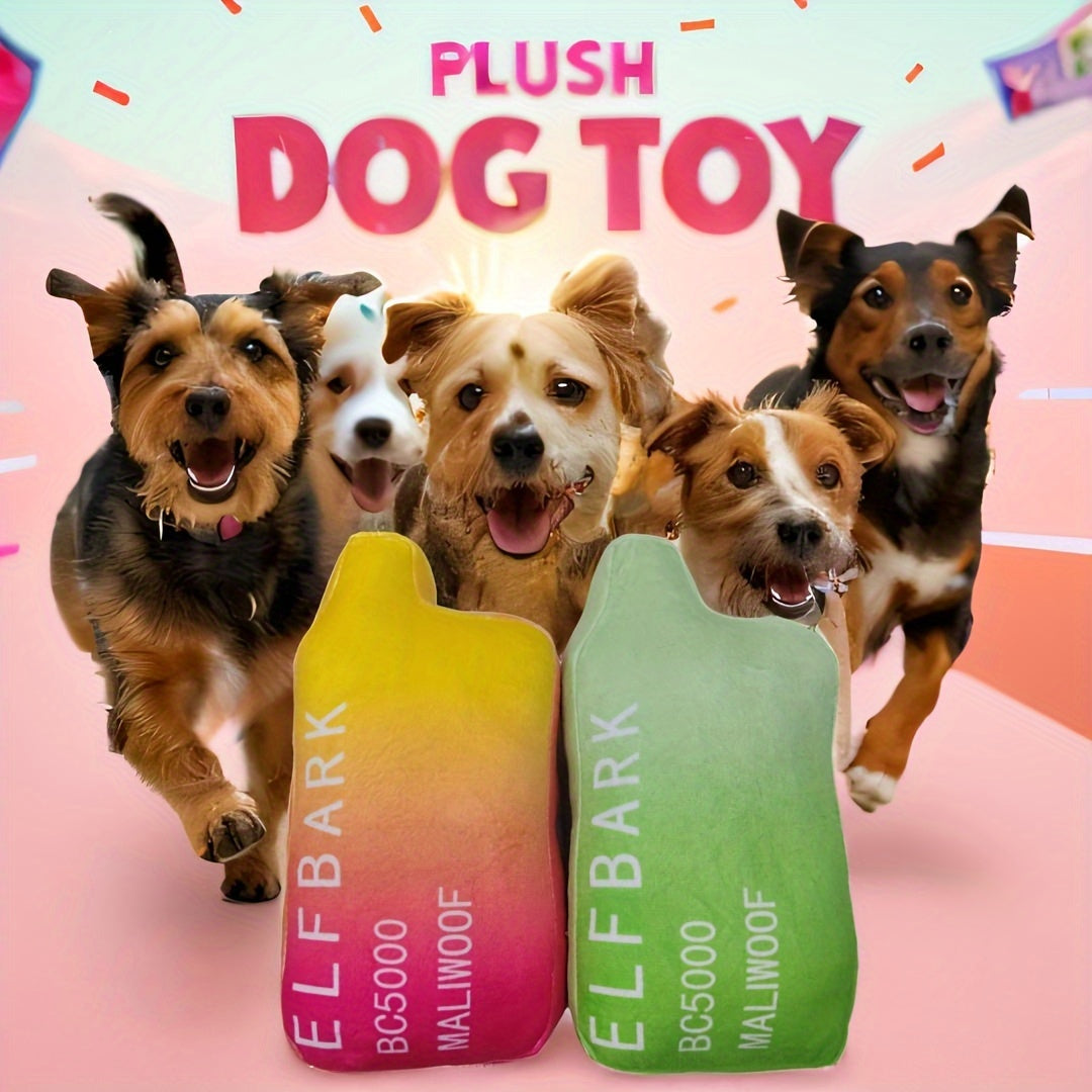 [For All Breed Sizes Dog Toy] Elfbark Plush Dog Toy, Squeaky Sound Dog Toy for Small, Medium, Large Dogs, Durable Bite-Resistant Pet Toy, Polyester, All Breed Sizes