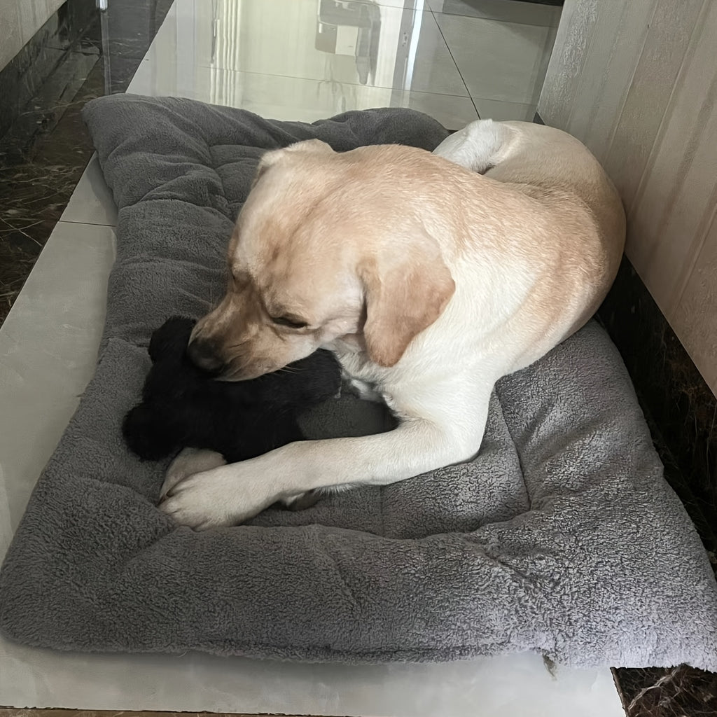 Extra Soft Plush Pet Bed for Dogs, Large Size, Reversible, All-Season Comfort, Polyester Fiber Filled, Suitable for Extra Small to Large Breeds up to 40kg, Rectangle Shape