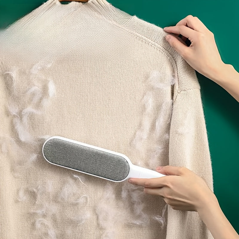 [No Electricity Needed Lint Remover] Reusable Lint Remover, Dual-Sided Pet Hair and Dust Brush, Manual Electrostatic Cleaning Tool, Durable Polypropylene, with No Electricity Needed for Clothes, Sofa, Furniture, Bedding, Carp