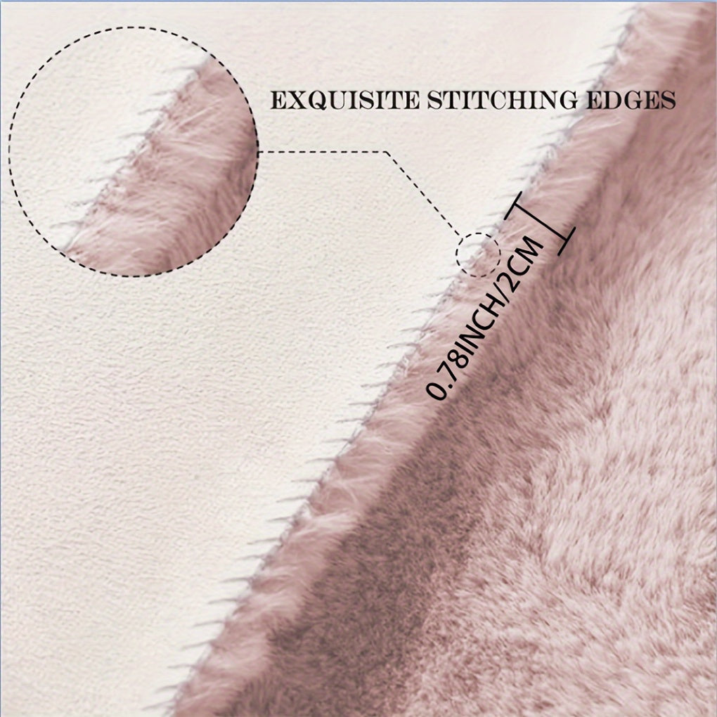 [Ultra-Soft Rabbit Fur Pet Bed] Luxurious Faux Rabbit Fur Round Pet Bed - Ultra-Soft, Warm Cream-Colored Cat & Dog Mat for Cozy Sleep and Snuggle