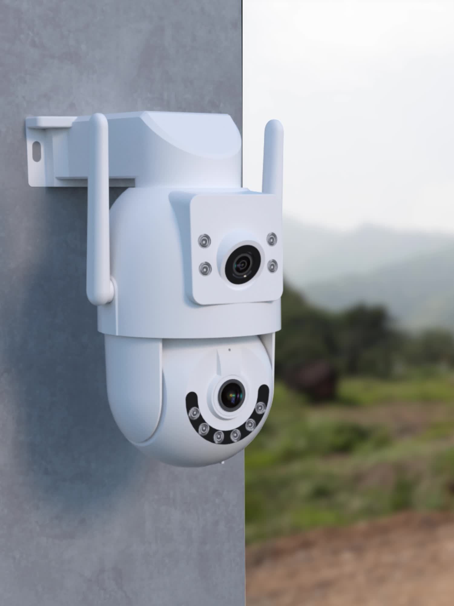 JOOAN 5G WiFi Dual Lens PTZ Outdoor IP Camera - Two-Way Audio, Auto Tracking, Screen Security Monitor for Elderly, Youngsters & Pets