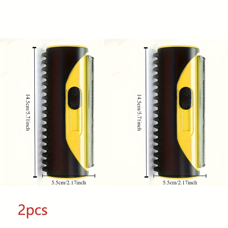 [Medium & Large Pet Grooming Set] 1/2pcs PetPro Stainless Steel & Plastic Dog Grooming Brush Set, Uncharged Hair Remover Comb for All Life Stages, Medium & Large Fur Pets, Fine Tooth Cleaning Brush Included