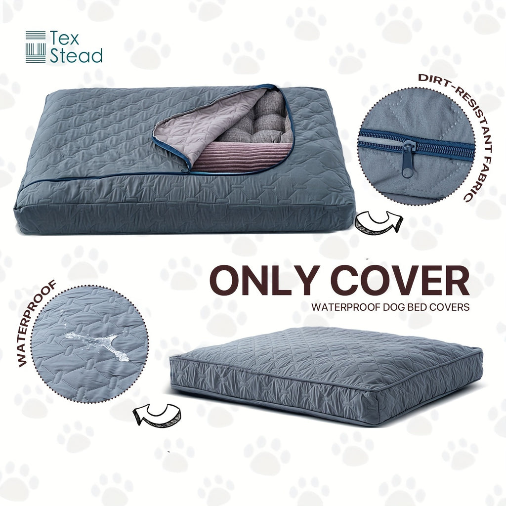 1pc & Machine Washable Dog Bed, Anti-Leakage Removable Dark Gray Pet Bed Cover, Dog Bed Protector Rainbow Dog Paw Furniture Cover for Extra Large, Large, Medium, Small Dogs