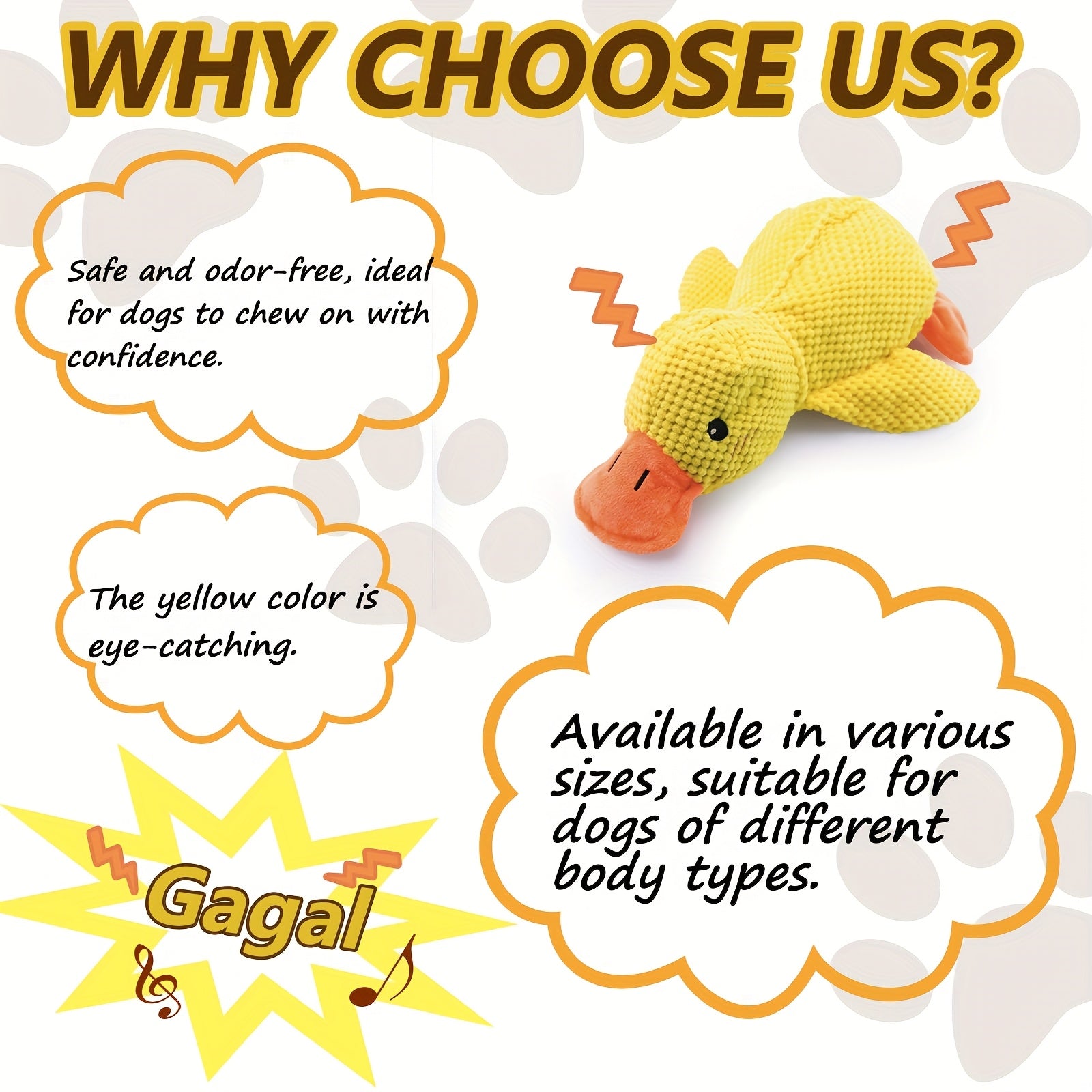 [Durable Duck Toy] Durable Yellow Punch Ya Duck Shaped Soft Toy | 1pc Interactive Chewing Dental Cleaning Pet Toy For Small To Medium Dogs, Relieves Boredom