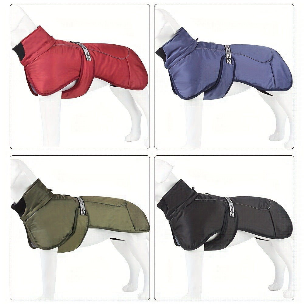Cozy Fleece-Lined Dog Cloak - Warm Autumn & Winter Pet Apparel for Medium to Large Breeds, Non-Waterproof