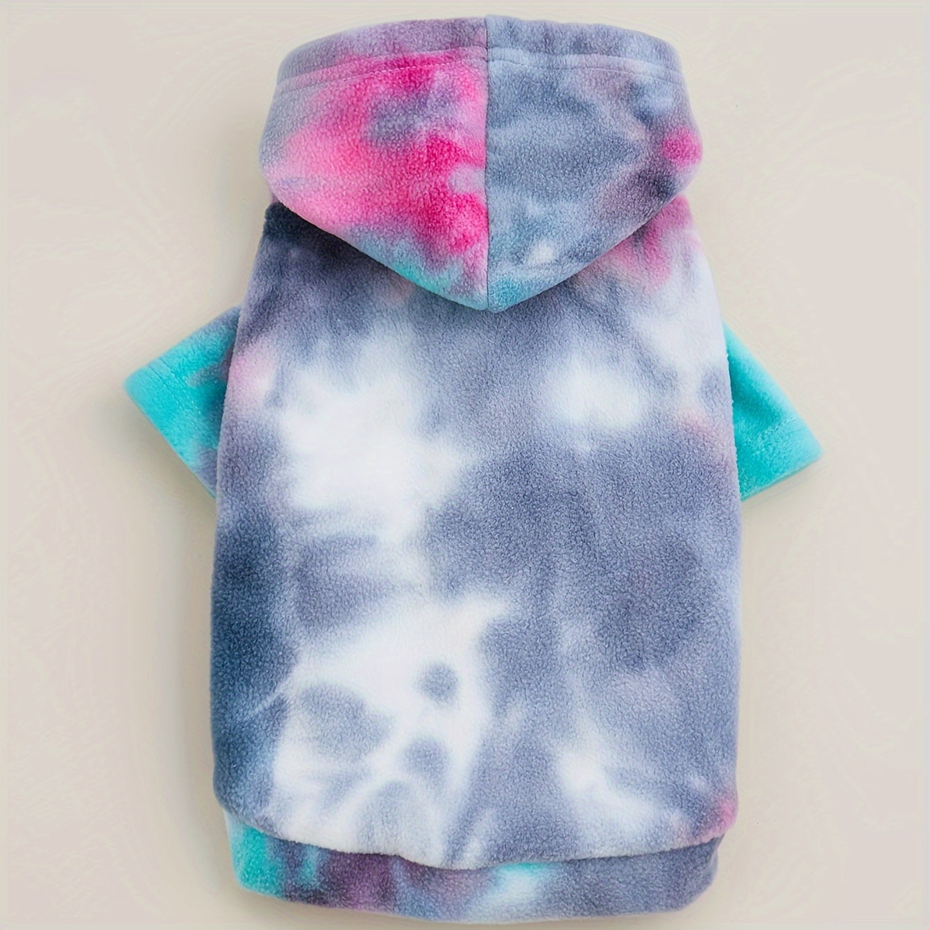 1pc Tie-Dye Hooded Dog Sweatshirt - Cozy & Windproof Pet Apparel for All Seasons, Machine Washable, Fits Small to Extra Large Breeds - Thick Knit Pullover with Snap Buttons, Dog Sweater