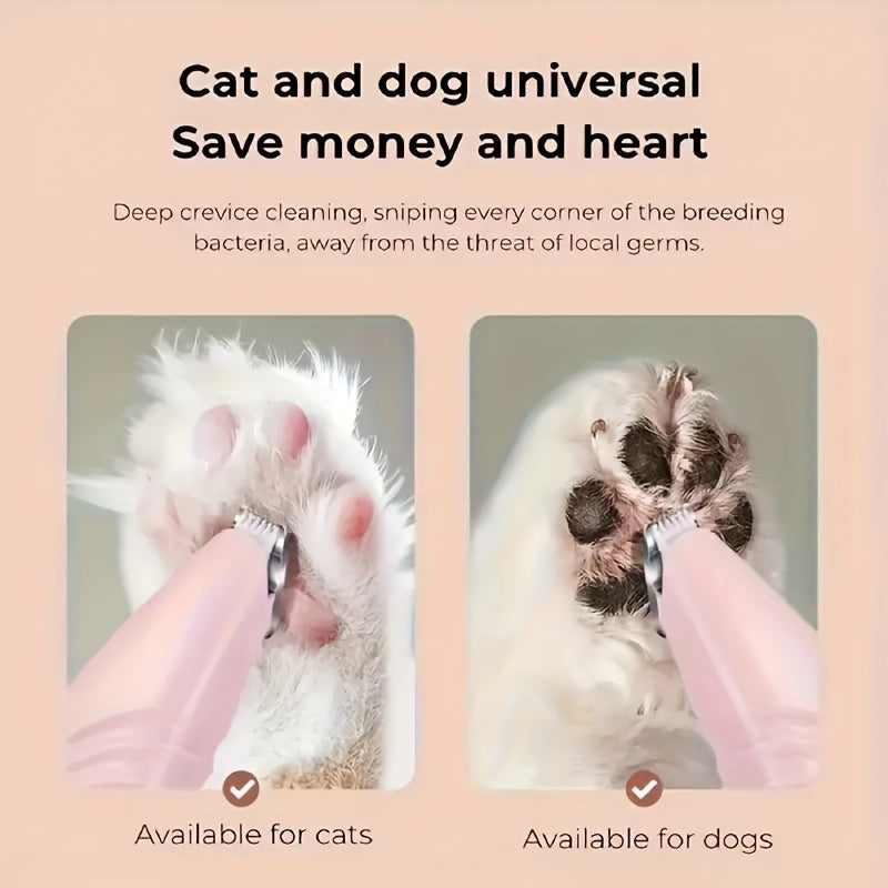 [Cordless Trimmer for Pet Grooming] Dog Paw Trimmer, Cordless Electric Small Pet Grooming Scissors, Low Noise, for Trimming Hair Around Paws, Eyes, Ears, Face, and Buttocks