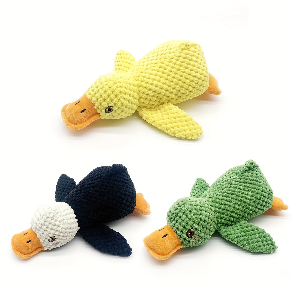 [Durable Plush] Durable Plush Squeaky Dog Toy | For All Dog Breeds | Plush | Squeaky, Chew Resistant, Interactive | Pet Toy | Without Battery