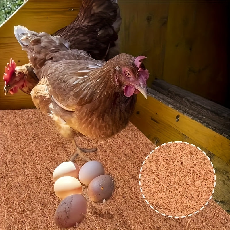 [7pcs]7pcs Of Reusable Coconut Palm Mats, Chicken Coop Nesting Mats, Moisture-proof And Heat-insulating, Perfect For Birds And Reptiles To Lay Eggs, Easy To Care For