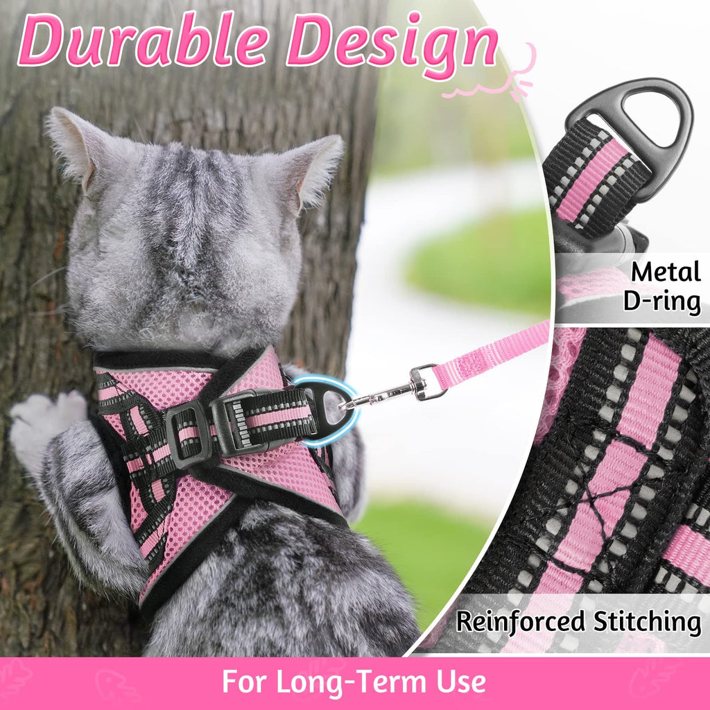 Reflective Pet Harness And Leash Set For Dogs And Cats, Adjustable Puppy Cat Vest Harness With Soft Mesh
