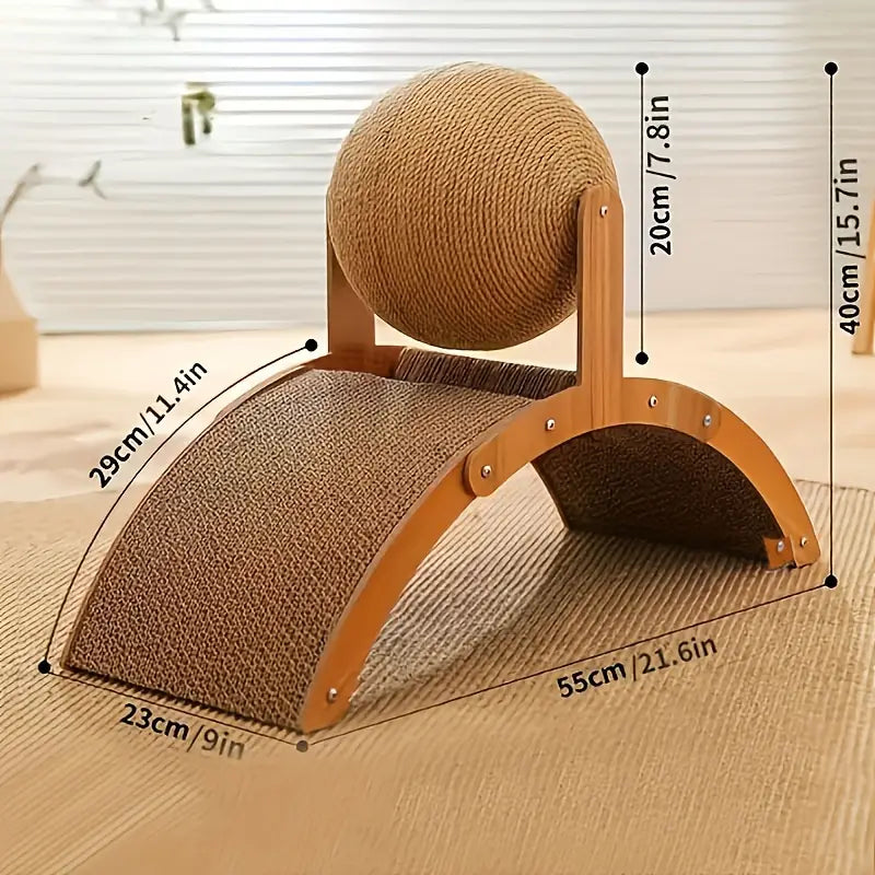 Sisal Cat Scratching Ball, Cat Scratcher Toy, Cat Scratch Board, Wear Resistant Indoor Cats Toy, Interactive Pet Toy-Valentines day