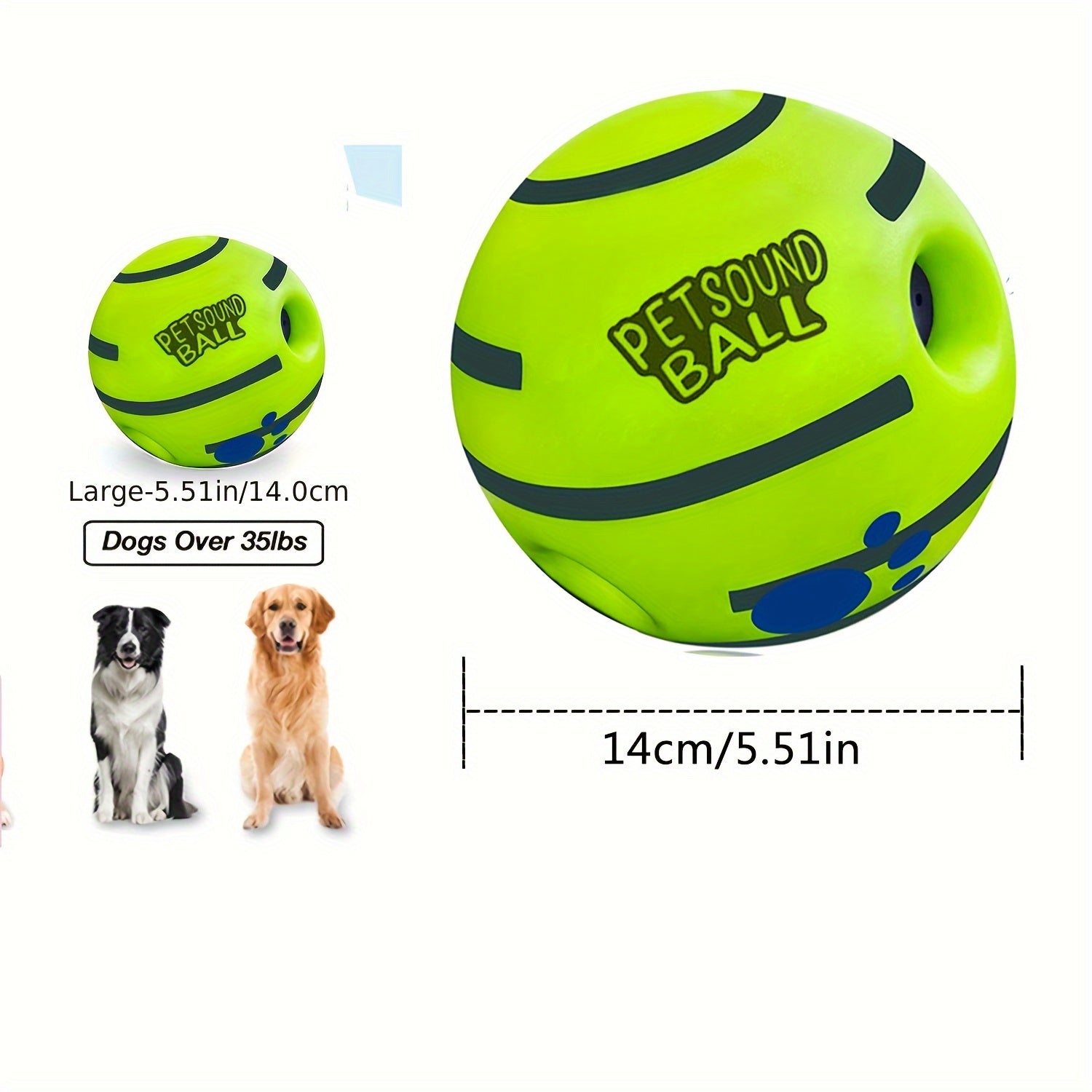 Durable Squeaky Dog Chew Toy Ball