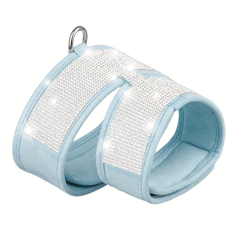 No Pull Pet Harness For Dogs, Bling Rhinestone Soft Dog Harness, Escape Proof Dog Vest Harness For Outdoor Walking Jogging