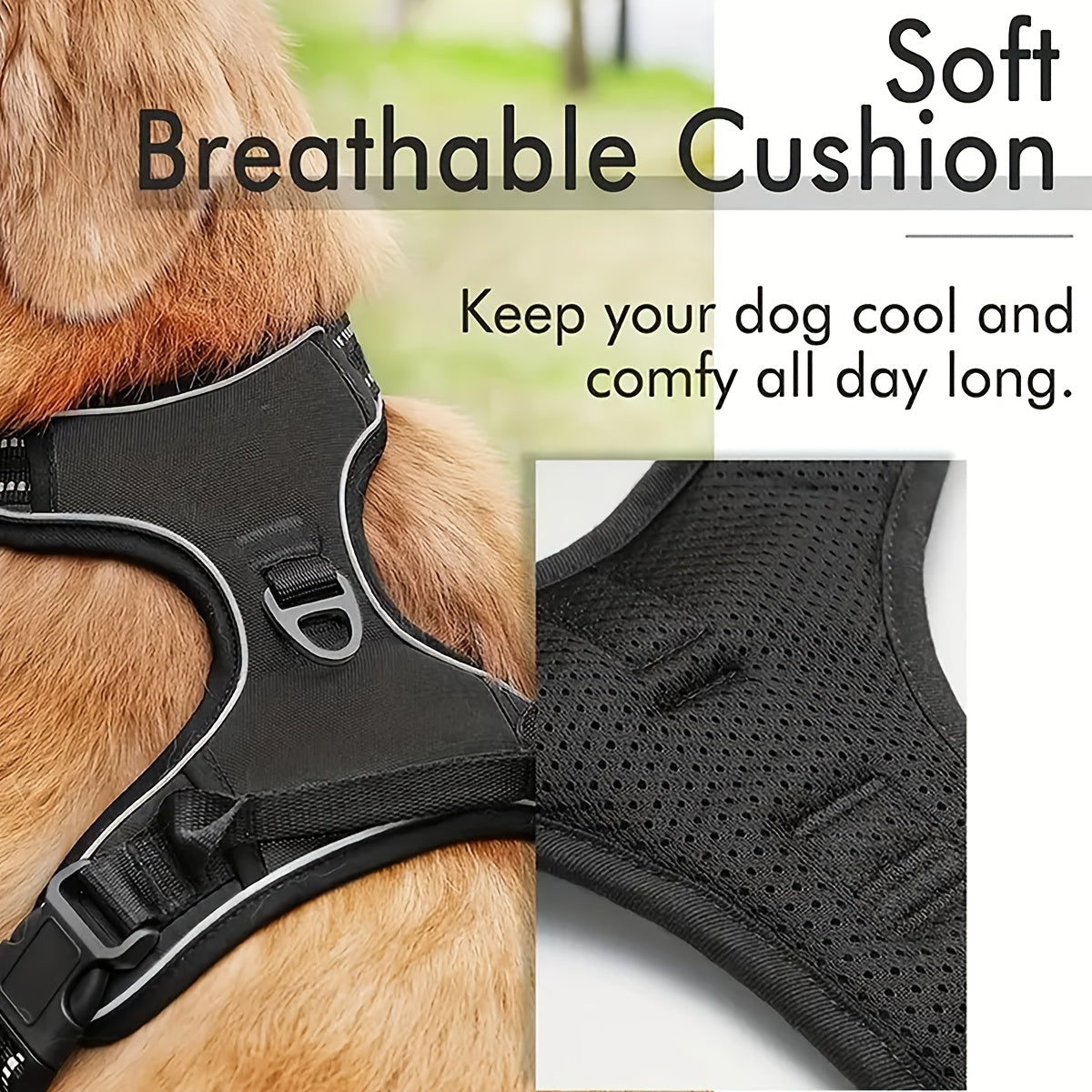 [5ft Leash Dog Harness] 5ft Leash, No Pull Dog Harness Set, Pet Harness | Foldable Dog Water Bowl, Dog Poop Bags And Holder | for Outdoor Camping, Walking, Running, Black, S, M, L, XL