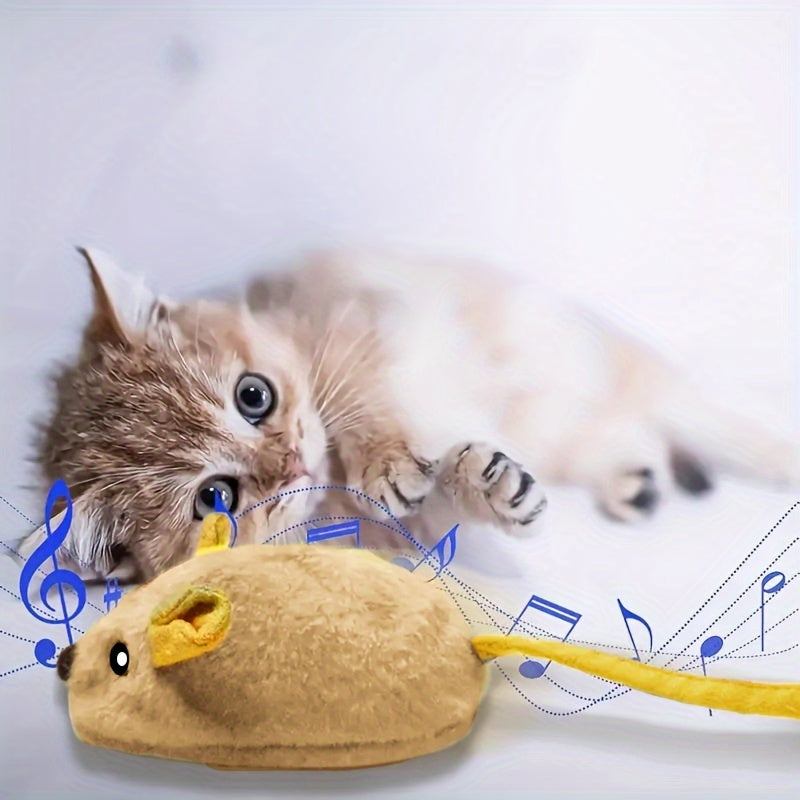 Cat toy electric charging LD light automatic obstacle avoidance plush mouse cat self high automatic relief from boredom and bite resistant pet toy