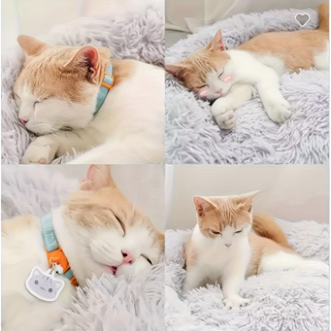 [Cozy Pet Bed] Cozy Plush Round Pet Nest - Luxurious, Soft, Non-Slip Bottom, Easy to Clean, Machine Washable Cover, Perfect for Deep Sleep Indoor Use