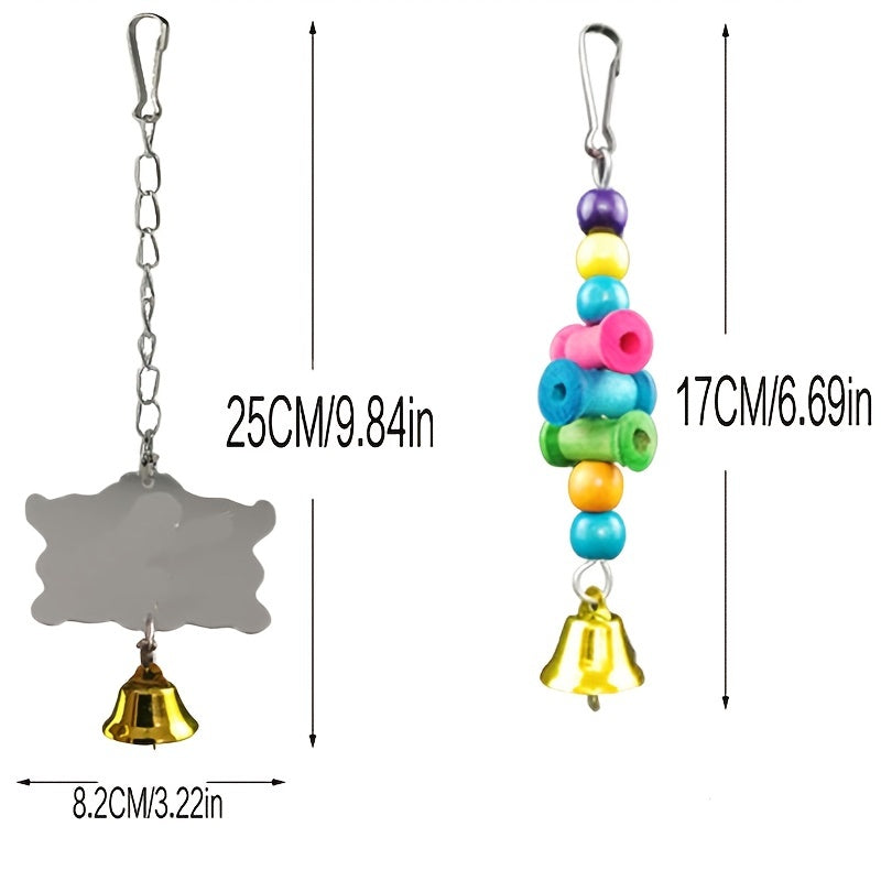 15pcs Parakeet Bird Toys - Stimulate Your Parrot's Mind with Fun Interactive Toys!