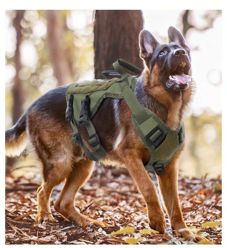 1pc Service Dog Harness, Reflective Dog Vest Harness, Adjustable Soft Oxford Pet Harness, Inner Layer Mesh, Breathable and comfortable, Easy to Control for Small Medium Large Dogs Random Buckle