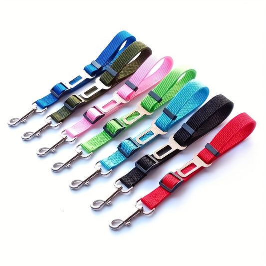 Retractable Dog Seat Belt for Safe Car Travel - Adjustable, Comfortable Harness and Leash - Ideal for Securing Pets on the Move