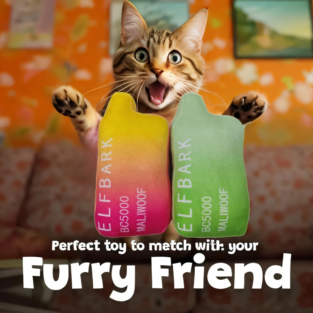 [For All Breed Sizes Dog Toy] Elfbark Plush Dog Toy, Squeaky Sound Dog Toy for Small, Medium, Large Dogs, Durable Bite-Resistant Pet Toy, Polyester, All Breed Sizes
