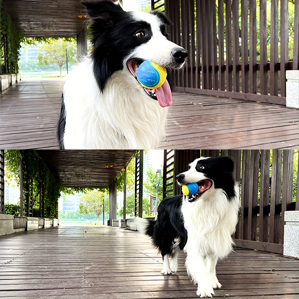 Rubber Dog Tennis Ball - Ideal for Aggressive Chewers, Interactive & Durable Pet Toy, Floats on Water, Random Color