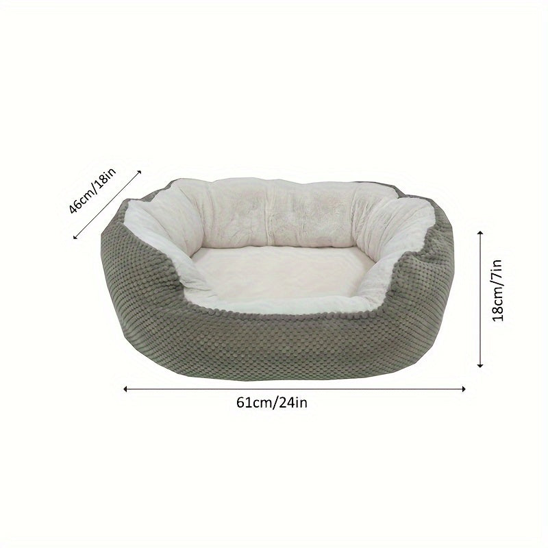 1pc Dog House Multi-color Optional Oval Pet Bed, Suitable For Four Seasons, Dog Kennel Warm And Comfortable Dog Bed Durable Dog Mattress