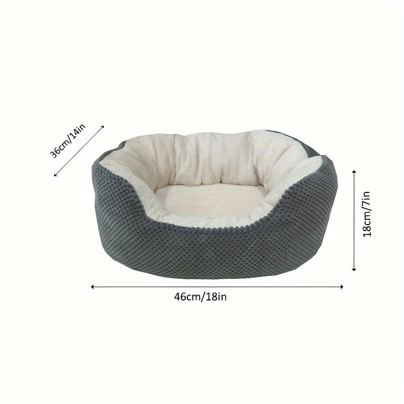 1pc Dog House Multi-color Optional Oval Pet Bed, Suitable For Four Seasons, Dog Kennel Warm And Comfortable Dog Bed Durable Dog Mattress