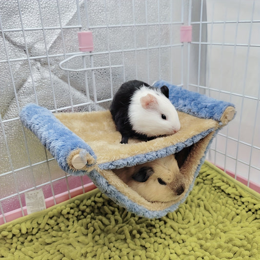 Double Layer Winter Warm Rat Hammock - Cozy Hanging Nest Bed for Guinea, Rats, And Chinchillas - Cage Accessories for Small Pets