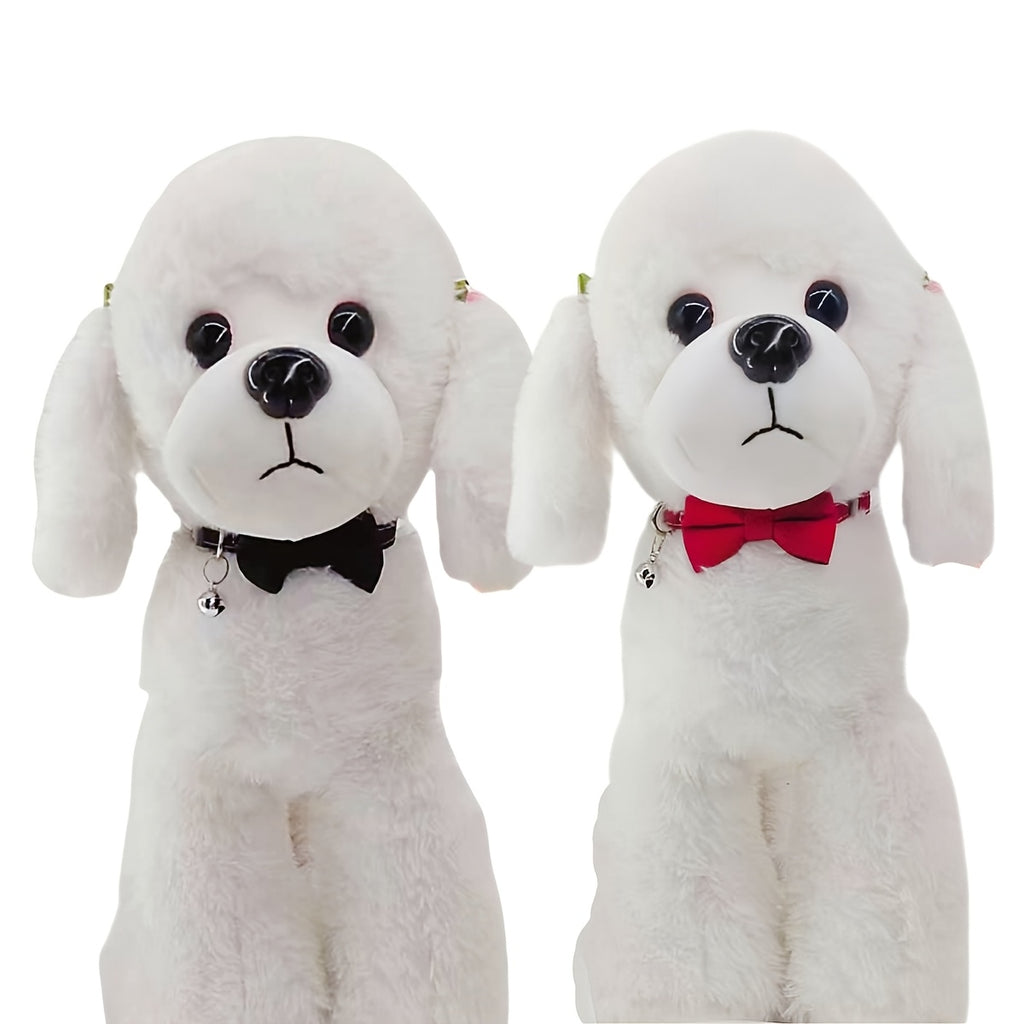 Polyester Pet Collar, Adjustable Bowknot Collar with Bell for Rabbits