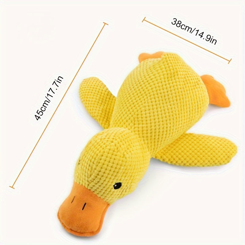 Squeaky Plush Duck Dog Toy - Durable Chew and Play Companion for Medium Breeds, Soft Interactive Pet Toy