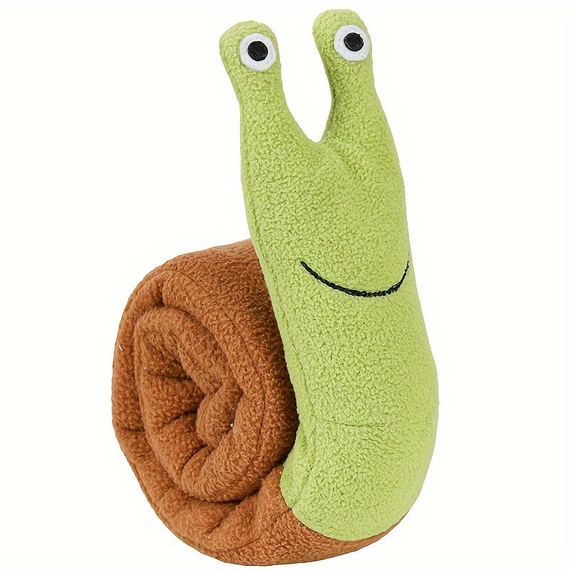 Snail-Shaped Interactive Dog Feeder Toy - Stimulating Puzzle Treat Dispenser, Plush Sniffing Mat, Educational Foraging Pad for Mental Stimulation and Slower Eating - Fun, Challenging, and Rewarding Pet Toy