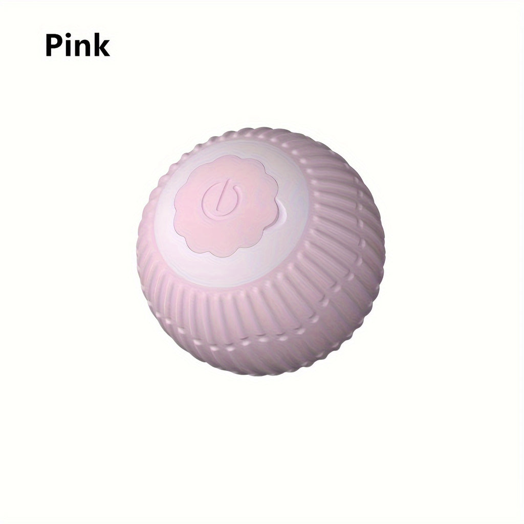 Smart Interactive Pet Toy - Rechargeable Rolling Ball for Dogs & Cats, USB, Silicone Material