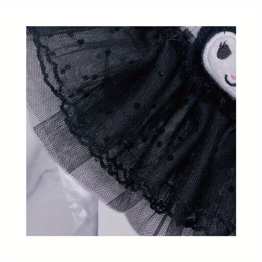 [Kuromi Dog Costume Dress] Kuromi Dog Costume Dress - Cute Kawaii Outfit for Small/Medium Pomeranian, Chihuahua, Shih Tzu Puppies - Black & White Pet Apparel, Halloween Dog Costume, Christmas Dog Clothes