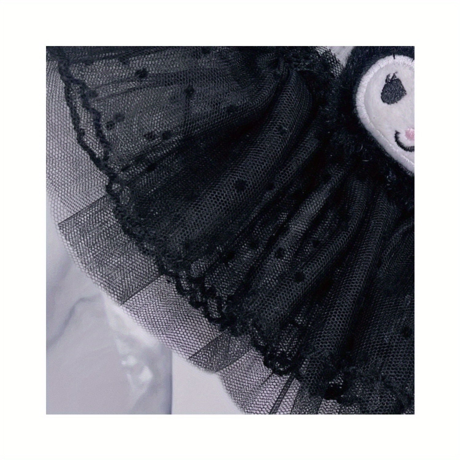 [Kuromi Dog Costume Dress] Kuromi Dog Costume Dress - Cute Kawaii Outfit for Small/Medium Pomeranian, Chihuahua, Shih Tzu Puppies - Black & White Pet Apparel, Halloween Dog Costume, Christmas Dog Clothes