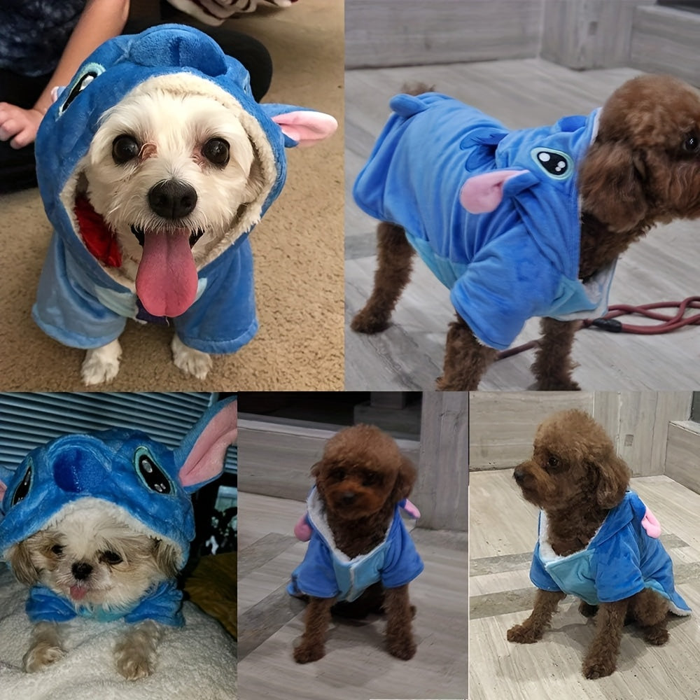 Halloween & Christmas Pet Hoodies - Cute Cartoon Animal Costumes for Dogs & Cats, Soft Polyester Knit Fabric, XS to 7XL Sizes, Fun Holiday Outfits with Bats, Ghosts, and Snowmen Designs, Dog Costume, Festive Pet Apparel, Play