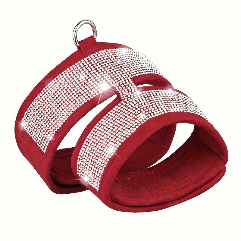 No Pull Pet Harness For Dogs, Bling Rhinestone Soft Dog Harness, Escape Proof Dog Vest Harness For Outdoor Walking Jogging