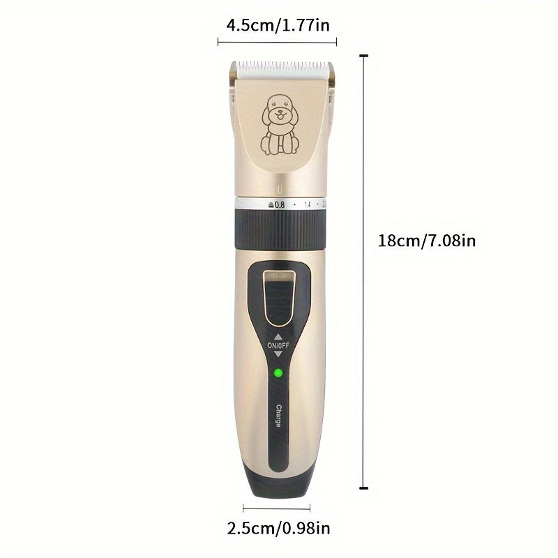 Electric Pet Grooming Scissor, Dog Grooming Scissors Electric Silent Hair Scissors Set, Dog Trimmer Dog Grooming Kit Rechargeable Cordless Pet Hair Thick Coat Dog Shaver