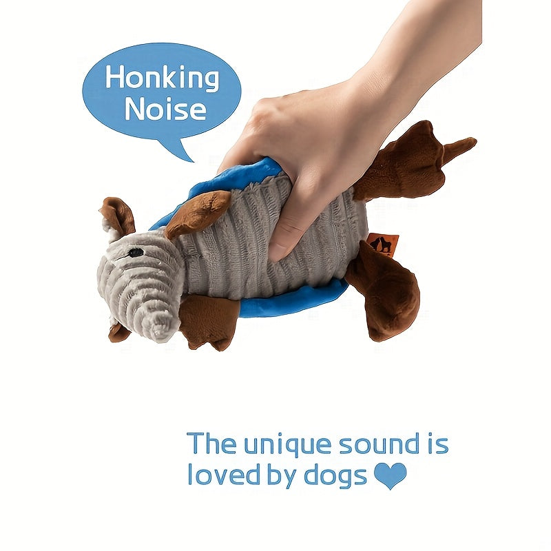 1pc Cartoon Armadillo Plush Dog Toy with Squeaker - Interactive Pet Toy for All Breeds and Sizes, Soft Fabric, Fun Self-Entertainment for Dogs and Cats