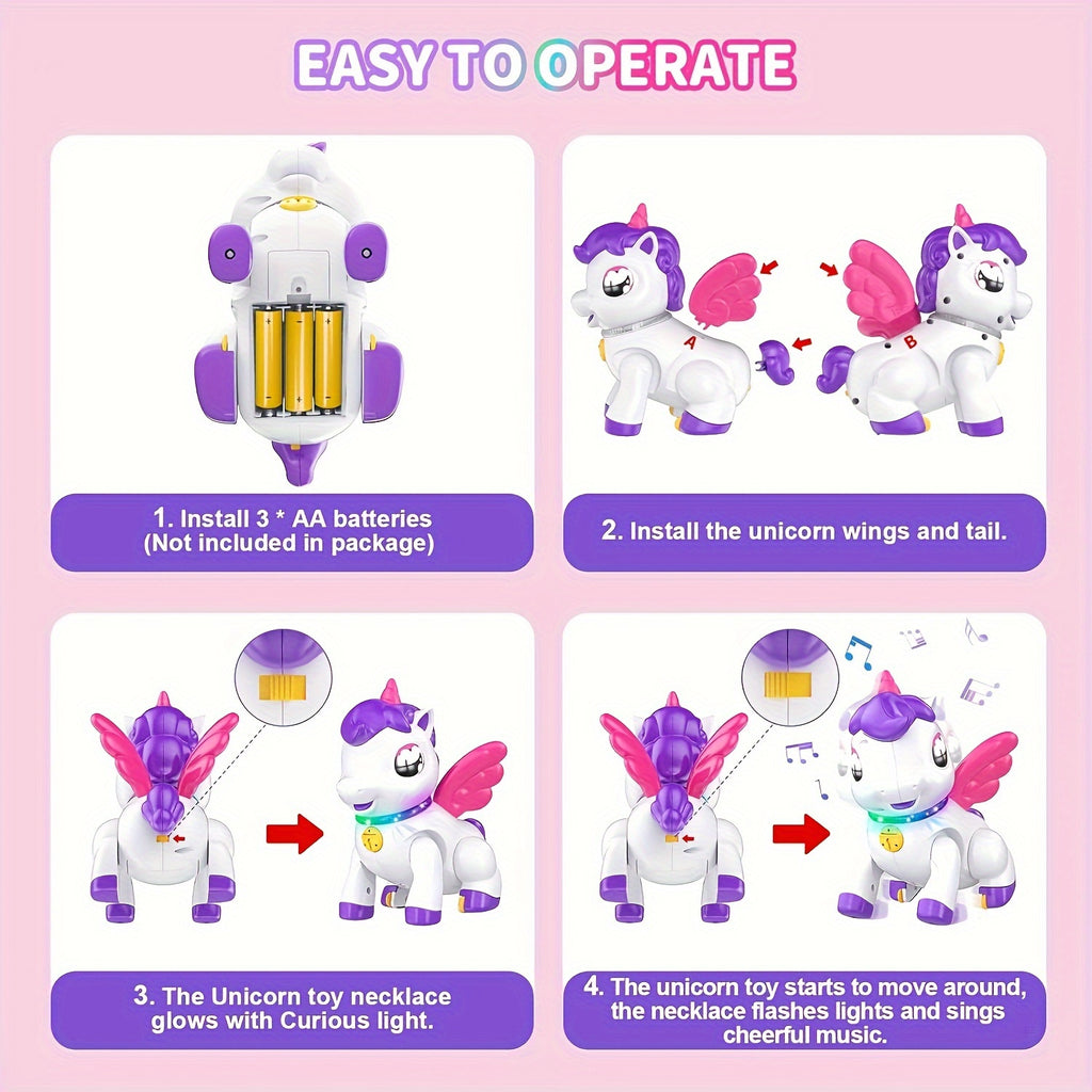 Magical Unicorn Electronic Pet Toy with Lights & Sounds - Perfect Educational Play for Youngsters Ages 0-6, Ideal Birthday, Halloween, Christmas Gift