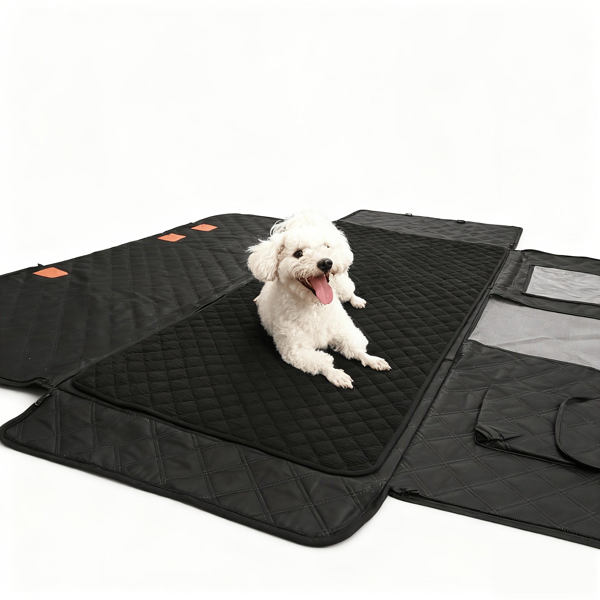 [Large Car Dog Seat Cushion] Non-Slip Thickened Fabric Large Car Dog Seat Cushion | Ergonomic Design, Machine Washable Pet Bed for Back Seat, Comfortable & Durable Car Ride for Dogs