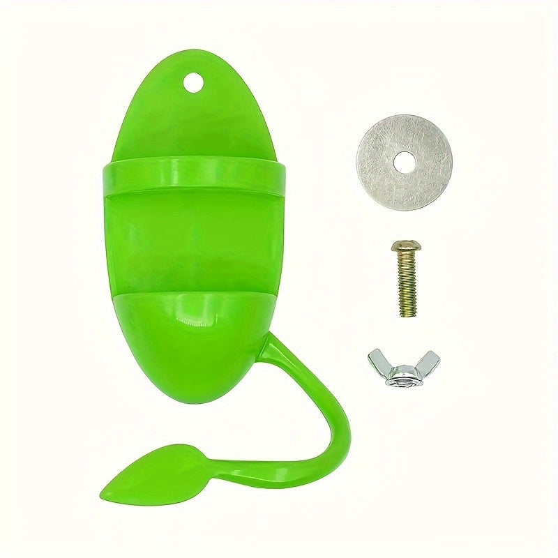 YIYUANPET Parrot Bird Feeder Toy, Plastic Fruit and Vegetable Basket with Calcium Station, Interactive Seed Caddy for Parakeets, Cockatiels, Lovebirds, with Easy Wall Mount Swing