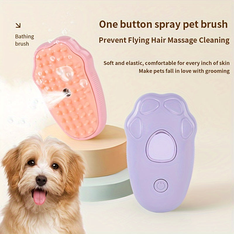 3 In 1 Self-cleaning Massage Combs, Pet Grooming Brush For Cats, Pet Steam Brush USB Charging Cat Comb, Undercoat Hair Removal Comb, Pet Care Electric Spray Massage Cat And Dog Remove Tangled And Loose Hair