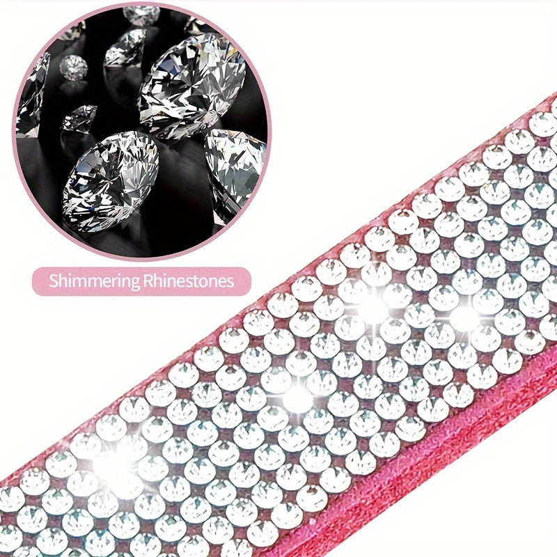 Sparkling Rhinestone Dog Collar with Leash