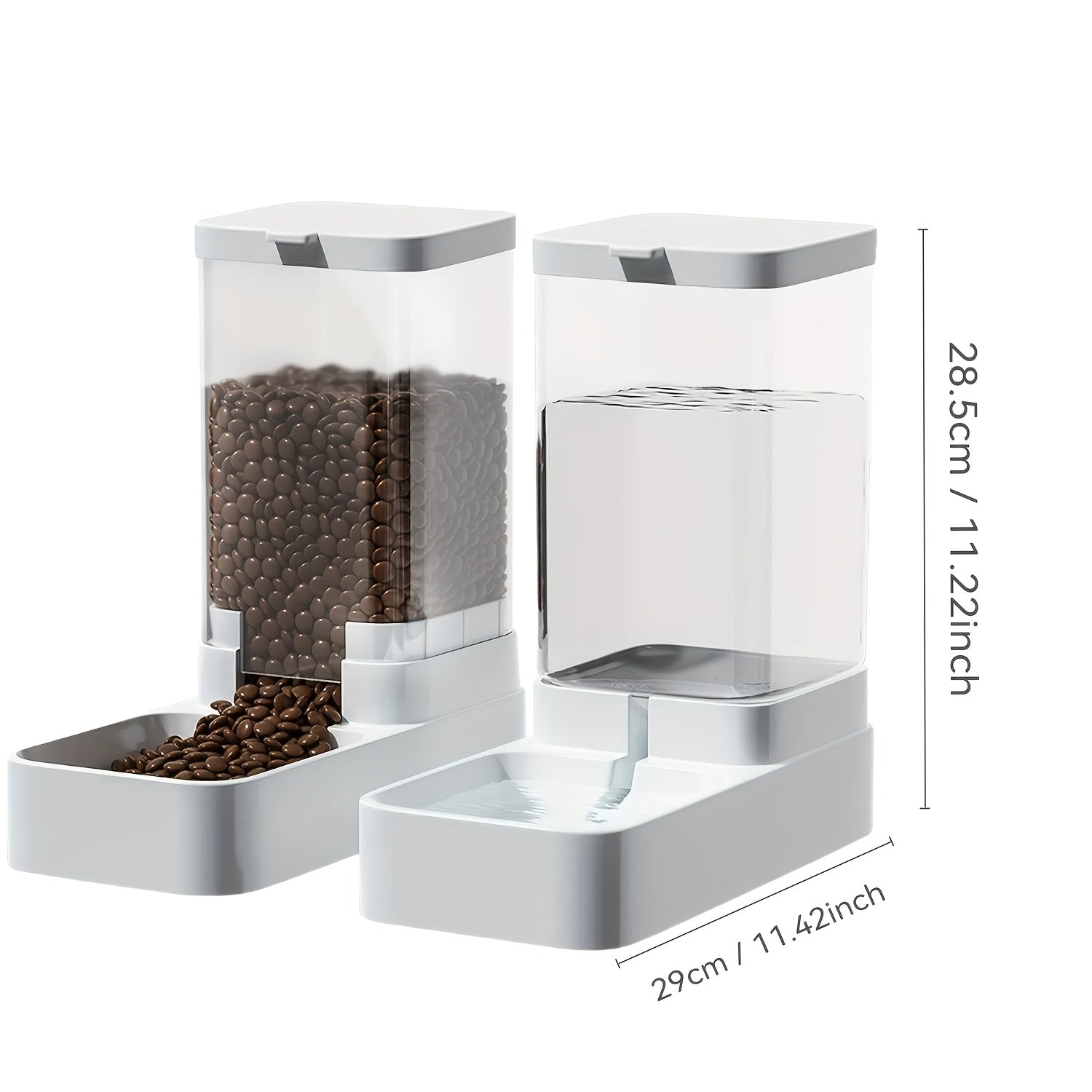 [ Hot selling ] 2pcs Gravity Pet Feeding and Drinking Set, Automatic Dog Food Feeding and Drinking Set - Pet Feeding Set - Suitable for Dogs, Cats, and Pet Animals