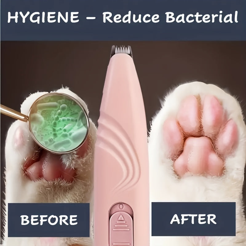 [Cordless Trimmer for Pet Grooming] Dog Paw Trimmer, Cordless Electric Small Pet Grooming Scissors, Low Noise, for Trimming Hair Around Paws, Eyes, Ears, Face, and Buttocks