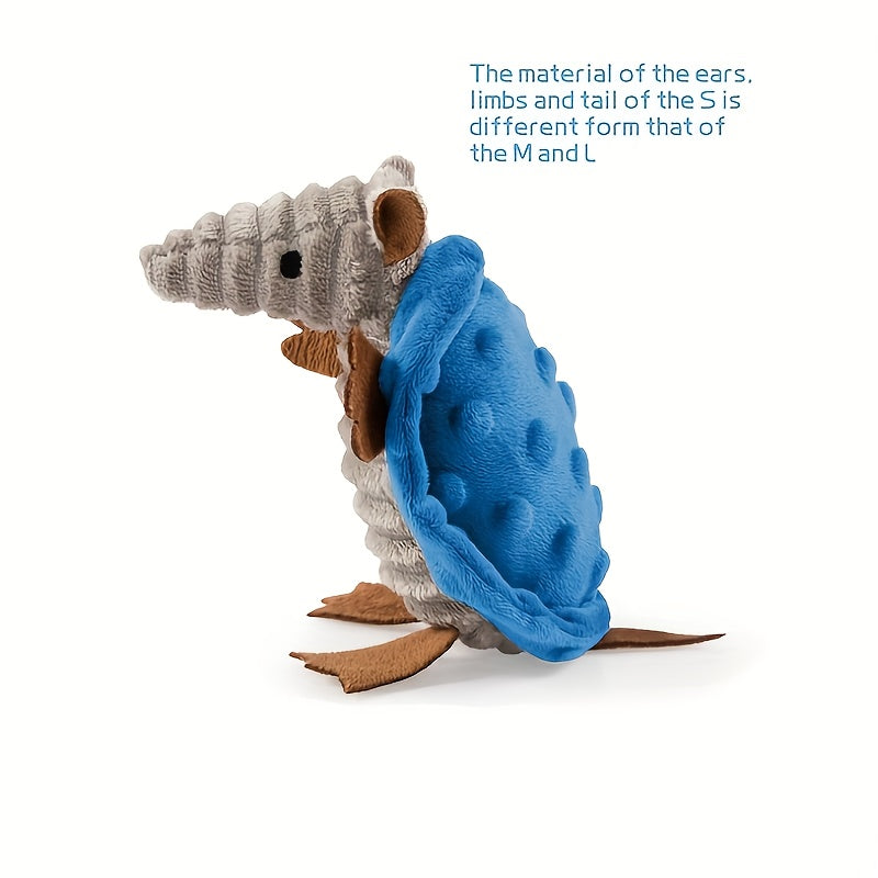 1pc Cartoon Armadillo Plush Dog Toy with Squeaker - Interactive Pet Toy for All Breeds and Sizes, Soft Fabric, Fun Self-Entertainment for Dogs and Cats