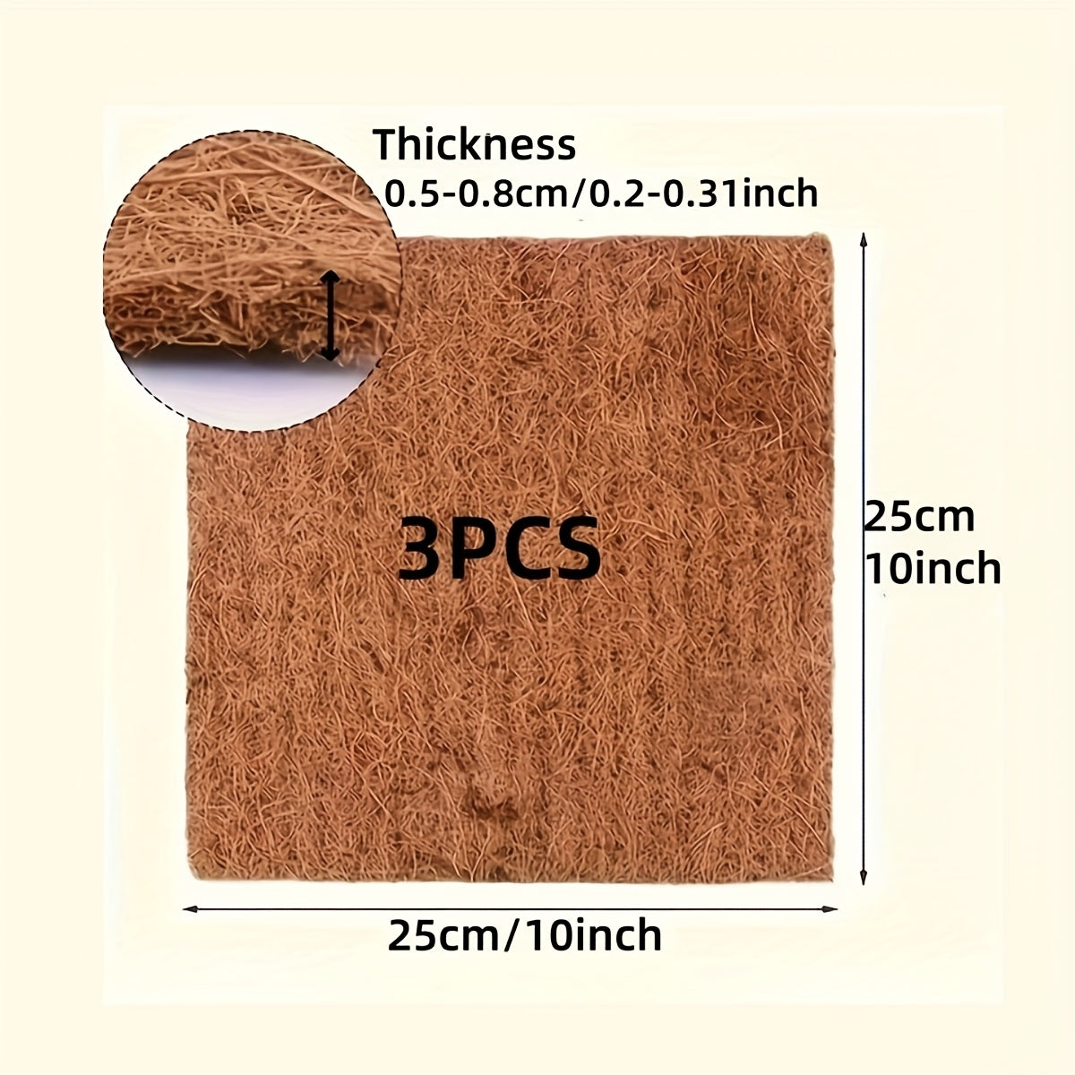 [7pcs]7pcs Of Reusable Coconut Palm Mats, Chicken Coop Nesting Mats, Moisture-proof And Heat-insulating, Perfect For Birds And Reptiles To Lay Eggs, Easy To Care For