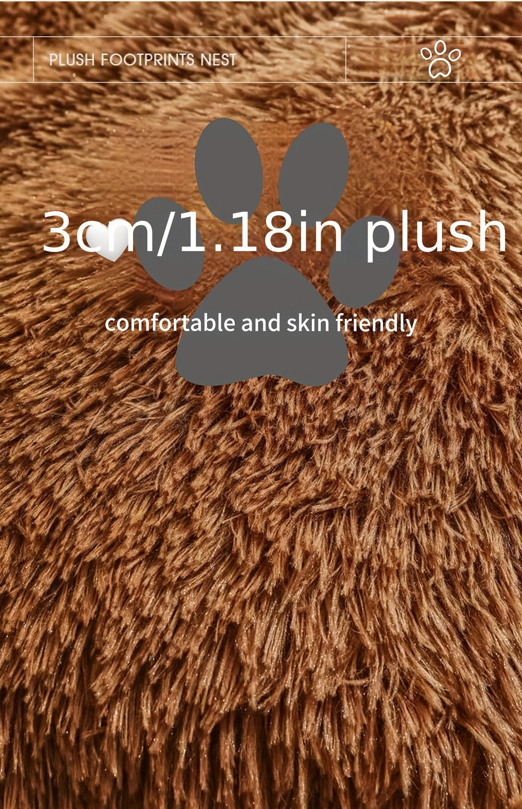 Ultra-Cozy Bear Paw Pet Bed - Luxurious Long Plush Dog Sleep Haven - Cloud-Soft Snuggle Cushion Sofa - Designed for Furry Friends - Adorable Bear Paw Shape