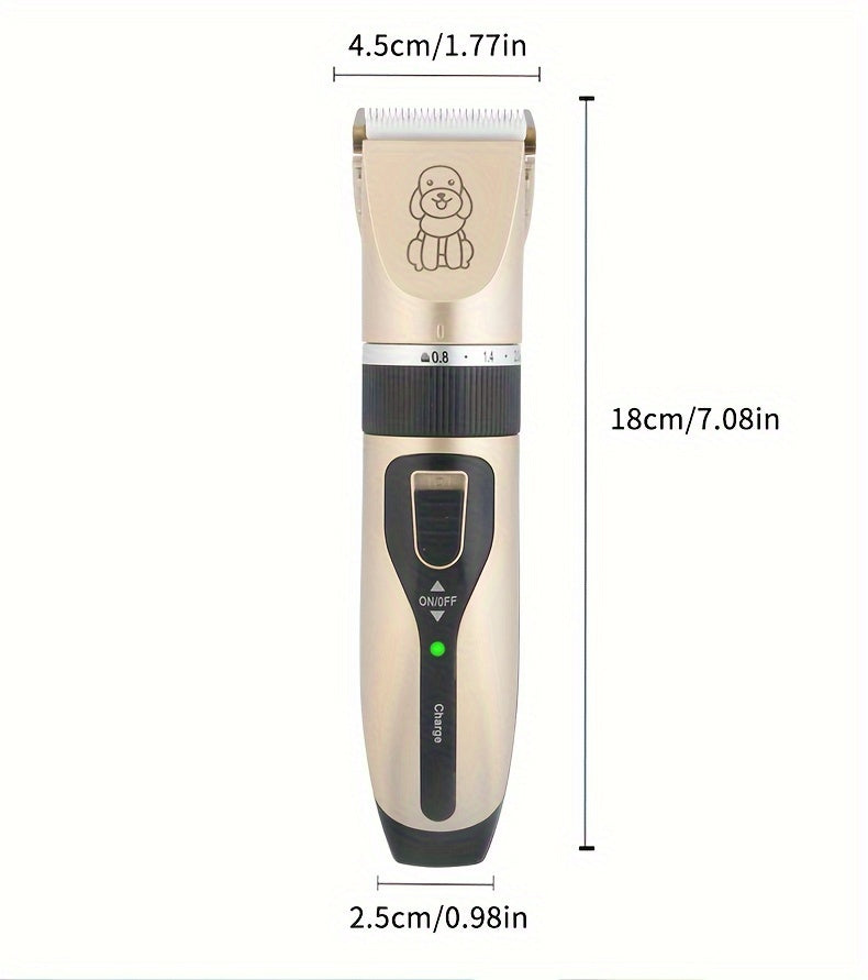 Electric Pet Grooming Scissor, Dog Grooming Scissors Electric Silent Hair Scissors Set, Dog Trimmer Dog Grooming Kit Rechargeable Cordless Pet Hair Thick Coat Dog Shaver
