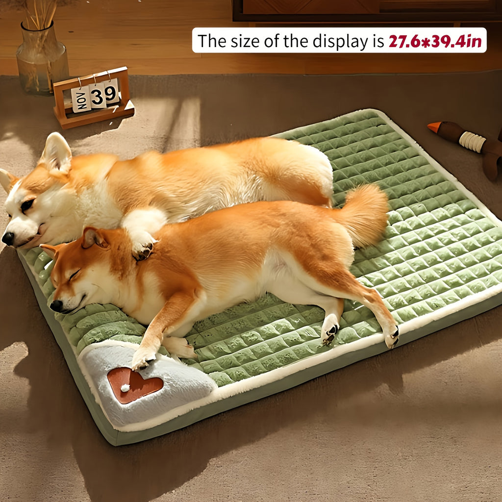 Orthopedic Foam Dog Bed for Medium and Large Cats and Dogs to Keep Warm in Winter, XL Striped Plaid L Dog Bed with Cushion, Washable Dog Bed Sofa Pet Bed with Non-Slip Bottom Dog Cushion Comfortable Dog Bed Soft Plush with Ne